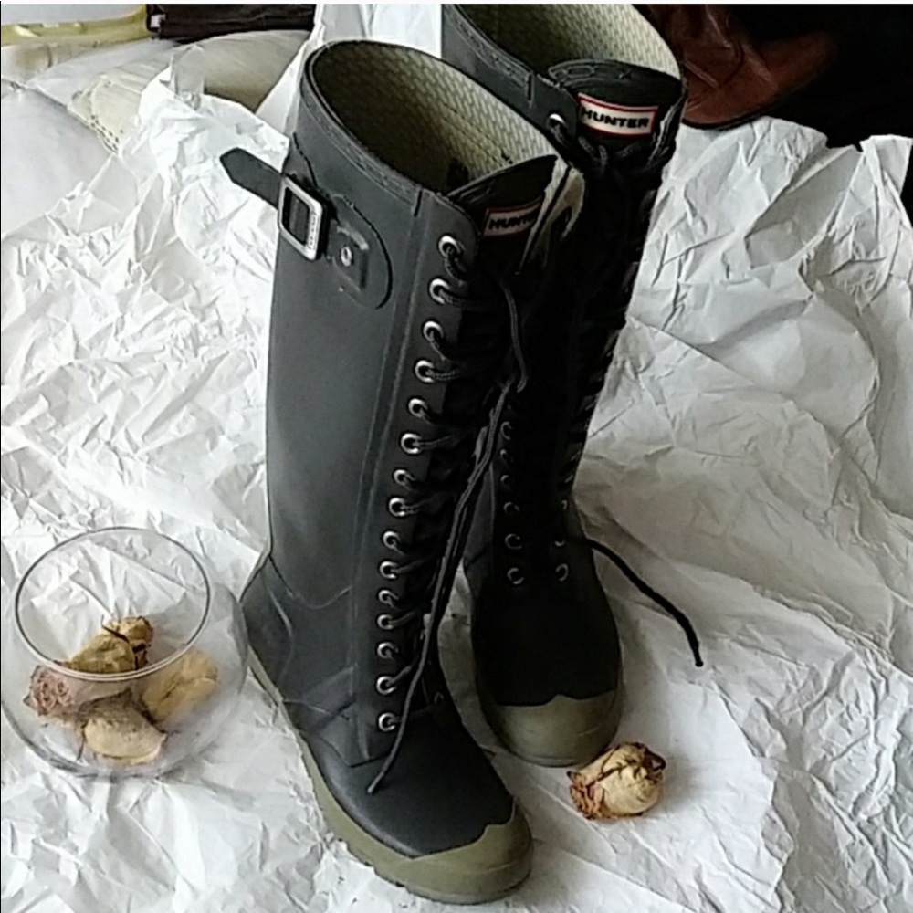 Hunter Tall Lace up boots